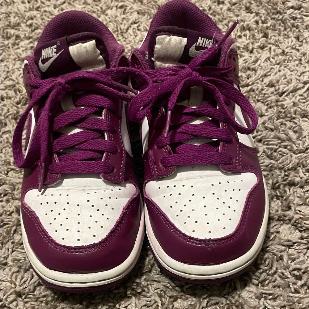Nike Kids Sneakers White and Purple Low-Top